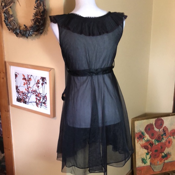 VINTAGE 60’s MOVIESTAR brand Size 36 Wicked Sexy BabyDoll Transparent Pleats USA - Picture 5 of 16